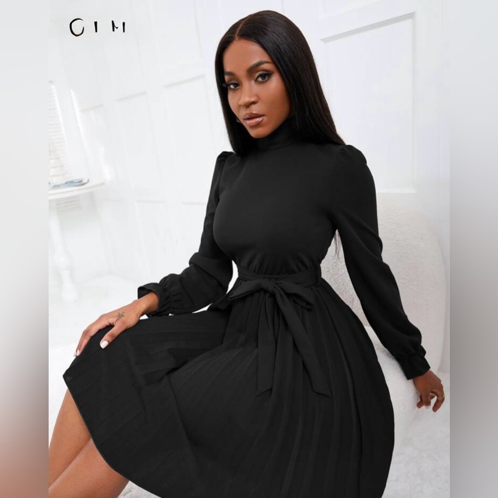 Chic Black Long Sleeve Dress